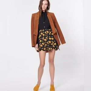 NWT Veronica Beard Weller Floral-Print Flounce Mini Skirt